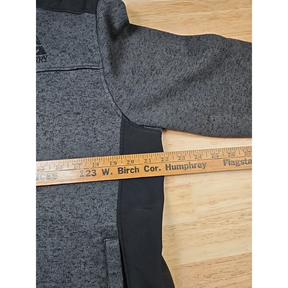 Gerry Men's Full Zip Mixed Media Jacket Size Large Black And Gray